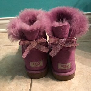 Light Pink/Purple Bailey Bow Uggs